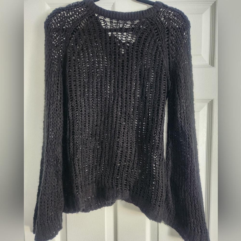 Killstar Black Open-Knit Women's Sweater